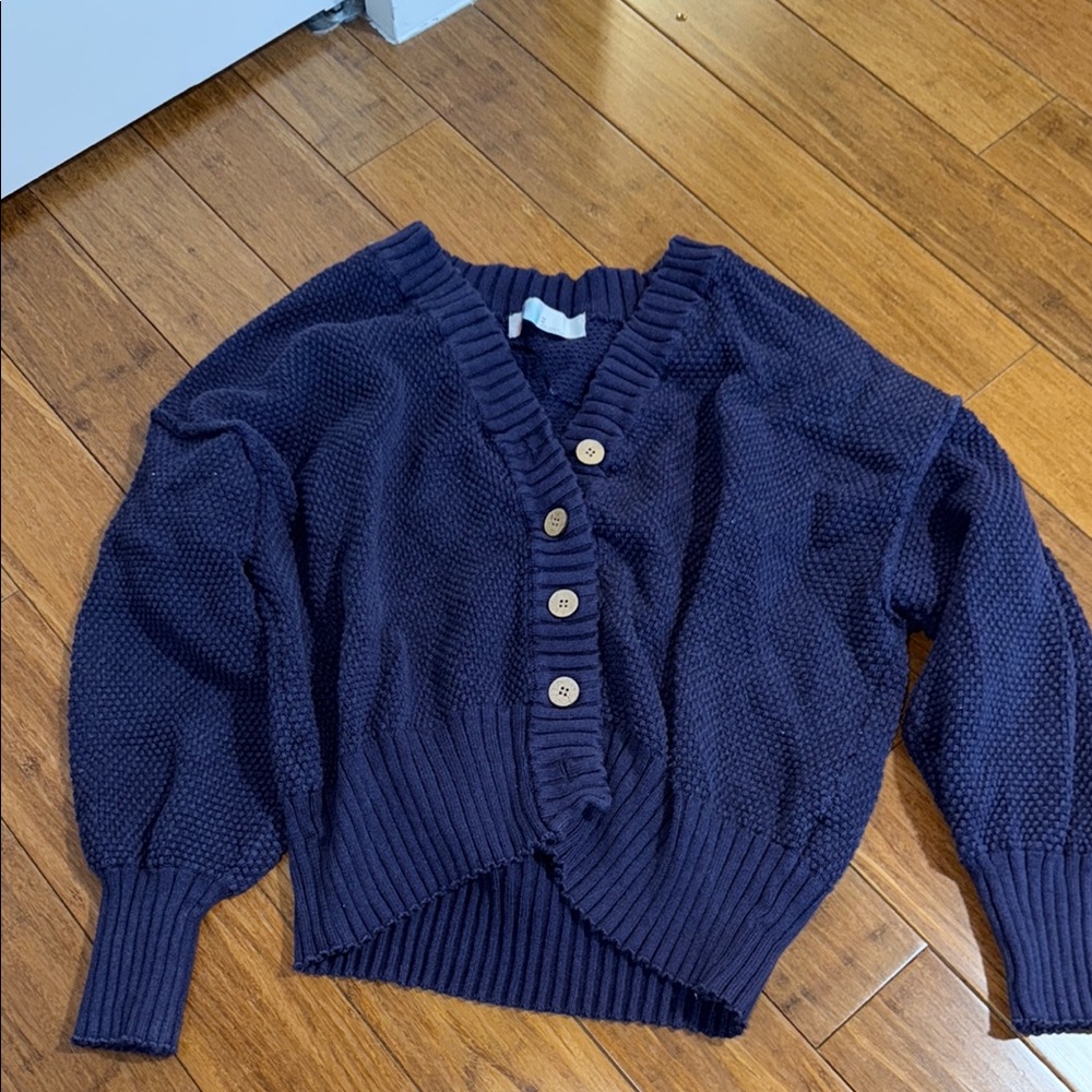 Free People Dark Blue Cardigan Sweater